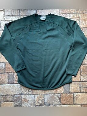 Majestic Authentic MLB Green Base Layer Batting Practice Pullover Shirt